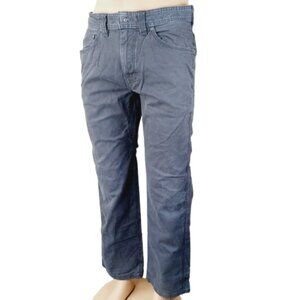 Prana Men's Grey Bronson Flannel Lined Hiking Outdoor Trouser Pants Size 33x32